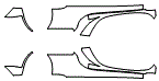 Rocker Panel Kit pattern for the 2006 Porsche Carrera GT