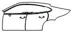Door and Rear Fender Kit pattern for the 2017 Porsche Panamera
