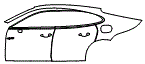 Door and Rear Fender Kit pattern for the 2017 Porsche Panamera