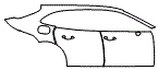 Door and Rear Fender Kit pattern for the 2021 Porsche Panamera