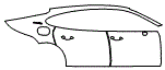 Door and Rear Fender Kit pattern for the 2021 Porsche Panamera