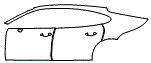 Door and Rear Fender Kit pattern for the 2021 Porsche Panamera