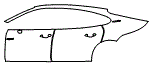 Door and Rear Fender Kit pattern for the 2021 Porsche Panamera