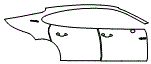 Door and Rear Fender Kit pattern for the 2021 Porsche Panamera