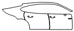 Door and Rear Fender Kit pattern for the 2021 Porsche Panamera