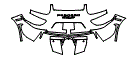 Rear Bumper pattern for the 2015 Porsche 918 Spyder