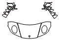 Hood, Fender and Mirror Kit pattern for the 2025 Porsche 911 (992.1)