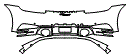 Rear Bumper Kit pattern for the 2022 Porsche 911 (992.1)