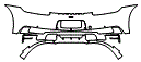 Rear Bumper Kit pattern for the 2020 Porsche 911 (992.1)