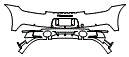 Rear Bumper Kit pattern for the 2022 Porsche 911 (992.1)