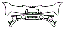 Rear Bumper Kit pattern for the 2022 Porsche 911 (992.1)