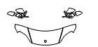Hood, Fender and Mirror Kit pattern for the 2022 Porsche Taycan