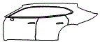 Door and Rear Fender Kit pattern for the 2022 Porsche Taycan