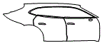 Door and Rear Fender Kit pattern for the 2022 Porsche Taycan