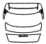 Trunk Lid Kit pattern for the 2022 Porsche Taycan