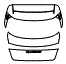 Trunk Lid Kit pattern for the 2022 Porsche Taycan