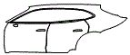 Door and Rear Fender Kit pattern for the 2022 Porsche Taycan