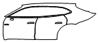 Door and Rear Fender Kit pattern for the 2022 Porsche Taycan