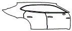 Door and Rear Fender Kit pattern for the 2022 Porsche Taycan