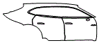 Door and Rear Fender Kit pattern for the 2022 Porsche Taycan