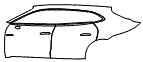 Door and Rear Fender Kit pattern for the 2022 Porsche Taycan