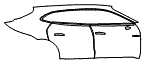 Door and Rear Fender Kit pattern for the 2022 Porsche Taycan