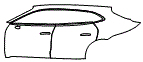 Door and Rear Fender Kit pattern for the 2022 Porsche Taycan