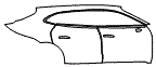 Door and Rear Fender Kit pattern for the 2022 Porsche Taycan