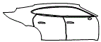 Door and Rear Fender Kit pattern for the 2027 Porsche Taycan