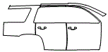 Door and Rear Fender Kit pattern for the 2016 GMC Yukon