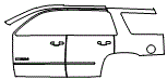 Door and Rear Fender Kit pattern for the 2016 GMC Yukon