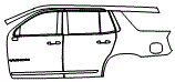 Rear Fender and Door Kit pattern for the 2021 GMC Yukon