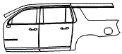 Door and Rear Fender Kit pattern for the 2026 GMC Yukon XL