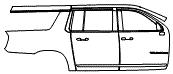 Door and Rear Fender Kit pattern for the 2026 GMC Yukon XL