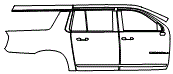 Door and Rear Fender Kit pattern for the 2026 GMC Yukon XL