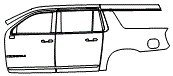Door and Rear Fender Kit pattern for the 2026 GMC Yukon XL