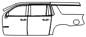 Door and Rear Fender Kit pattern for the 2026 GMC Yukon XL
