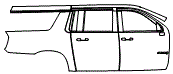 Door and Rear Fender Kit pattern for the 2026 GMC Yukon XL