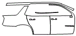 Rear Fender and Door Kit pattern for the 2021 GMC Yukon