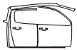 Door and A-Pillar Kit pattern for the 2016 GMC Canyon