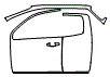 Door and A-Pillar Kit pattern for the 2016 GMC Canyon