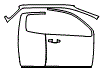 Door and A-Pillar Kit pattern for the 2016 GMC Canyon