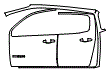 Door and A-Pillar Kit pattern for the 2018 GMC Canyon