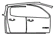Door and A-Pillar Kit pattern for the 2018 GMC Canyon