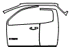 Door and A-Pillar Kit pattern for the 2018 GMC Canyon