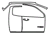 Door and A-Pillar Kit pattern for the 2018 GMC Canyon