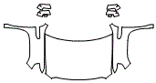 Full Hood, Fender and Mirror Kit pattern for the 2021 GMC Sierra