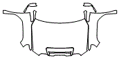 Full Hood, Fender and Mirror Kit pattern for the 2021 GMC Sierra