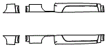 Rocker Panel Kit pattern for the 2021 GMC Sierra