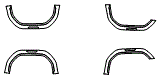 Fender Flare Kit pattern for the 2021 GMC Sierra